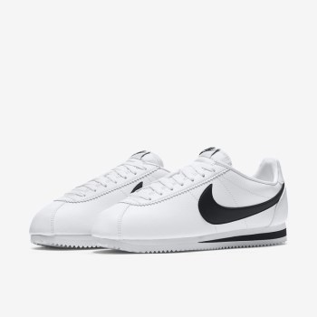 Nike Classic Cortez - Férfi Utcai Cipő - Fehér/Fekete